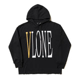 Vlone Hoodie Spring And Autumn Popular Hooded Sweater Large Size Retro Sports Men And Women