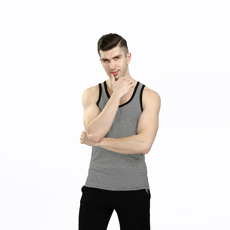 Wifebeater Shirt Striped Vest Sports Base