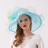 Big Hats Fashion Women's Elegant and Elegant off-the-Face-Hat Spring and Summer