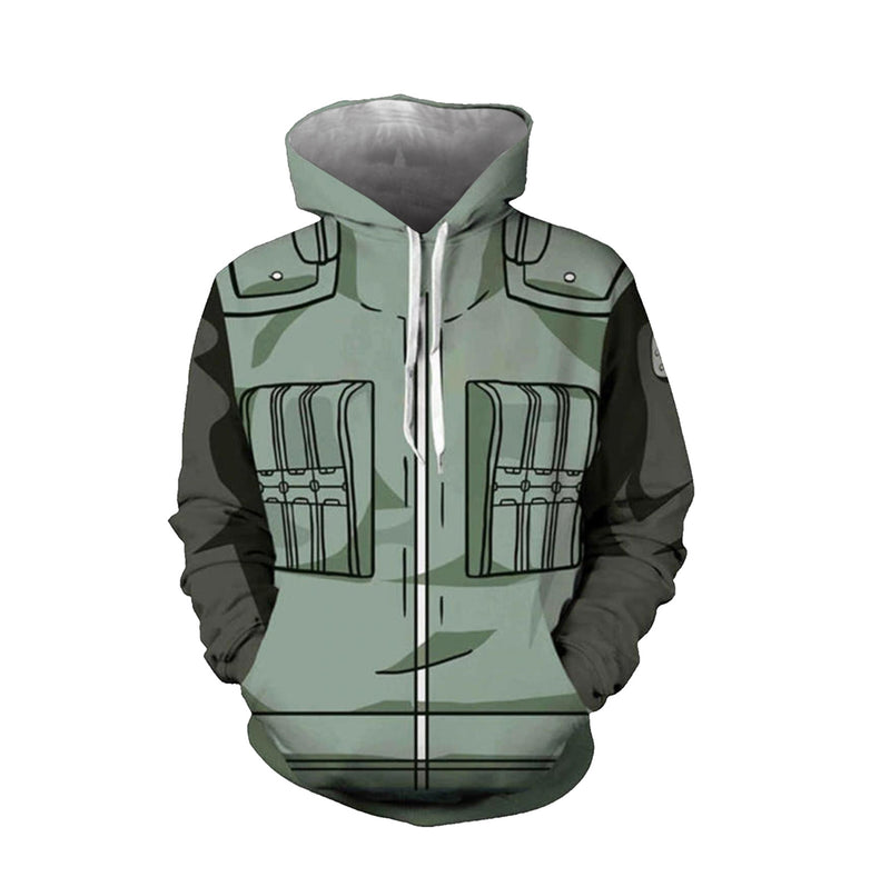 Anime Hoddies Fire Shadow 3D Digital Printing Hooded Cardigan