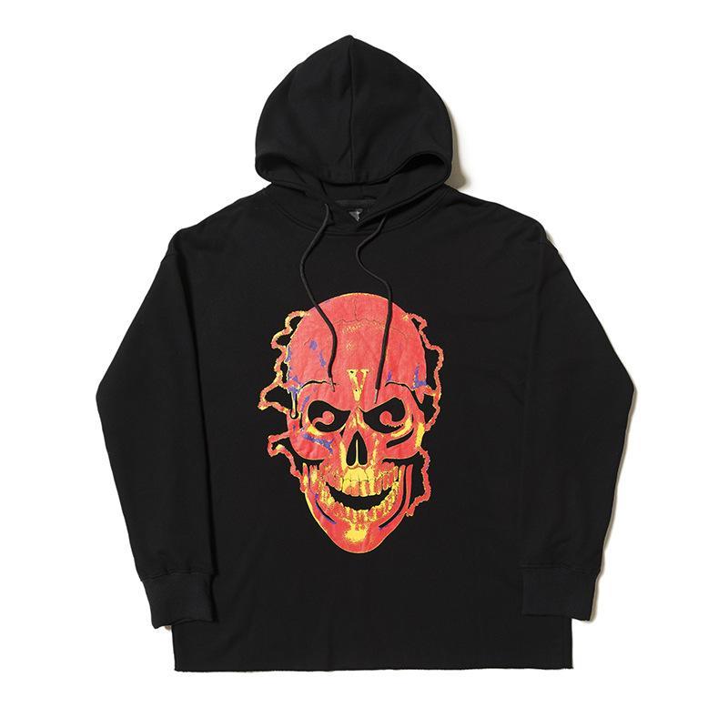 Vlone Hoodie Men'S Clothing Print Hooded Men And Women Couple Sweater Jacket