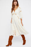 beth dutton Bohemian Summer spring midi dress    Casual Fashionable
