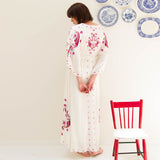 Beth Dutton Bohemian Dress Winter Autumn Midi Dresses Embroidery Hollow Tassel Retro V-neck