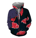 Anime Hoddies Fire Shadow 3D Digital Printing Hooded Cardigan