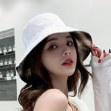 Vintage Check Bucket Hat Double-Sided Lattice Bucket Hat