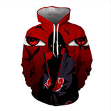 Anime Hoddies Fire Shadow 3D Digital Printing Hooded Cardigan