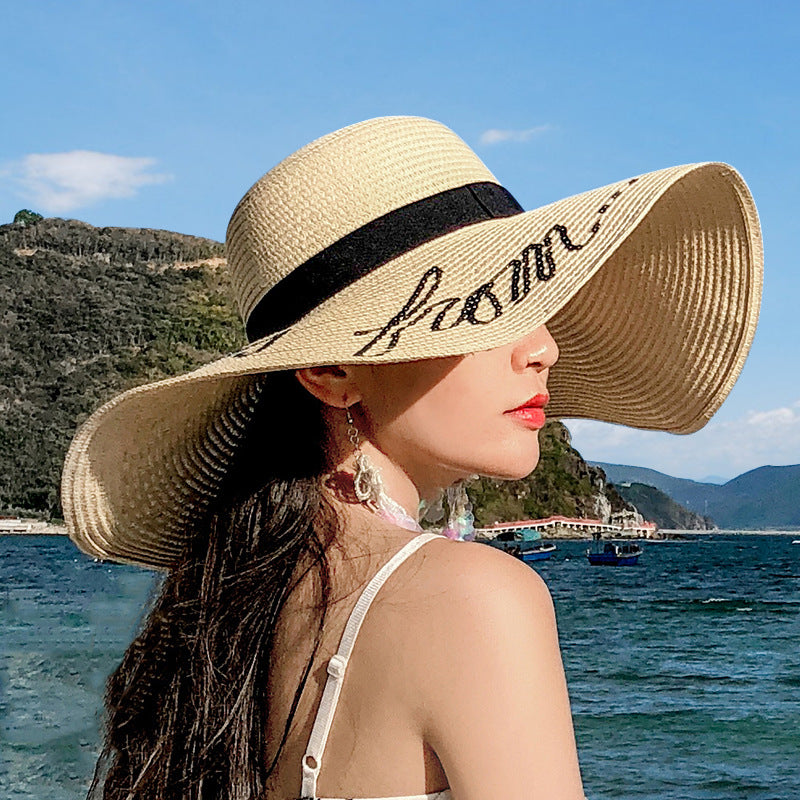 Big Hats Hat Female Summer Sun Shade Beach Summer Seaside