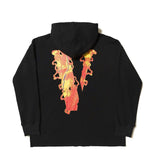 Vlone Hoodie Men'S Clothing Print Hooded Men And Women Couple Sweater Jacket