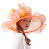 Big Hats Fashion Broad-Brimmed Hat Spring and Summer Women's Embroidery off-the-Face-Hat