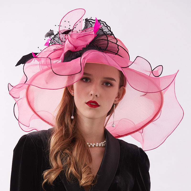 Big Hats Lightweight Breathable Headdress Embroidery Flat-Top Cap