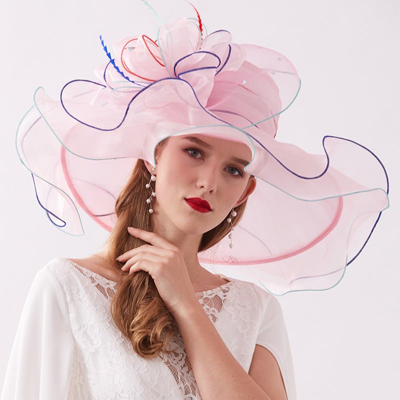 Big Hats Women's Curling Flat Top Fashion Hat