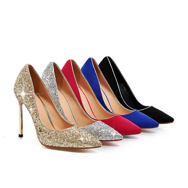 Gold Heels High Heel Women's Shoes Stiletto Heel
