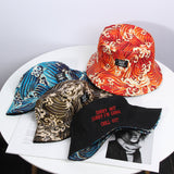 Bucket Hat Fishing Cap Cotton Print Fisherman Hat Spring and Summer Men's Hat