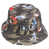 Bucket Hat Fishing Cap Cotton Print Fisherman Hat Bucket Hat Retro Skateboard Bucket Hat