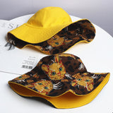 Bucket Hat Fishing Cap Cotton Print Fisherman Hat Hat Female Spring/Summer Bucket Hat Male