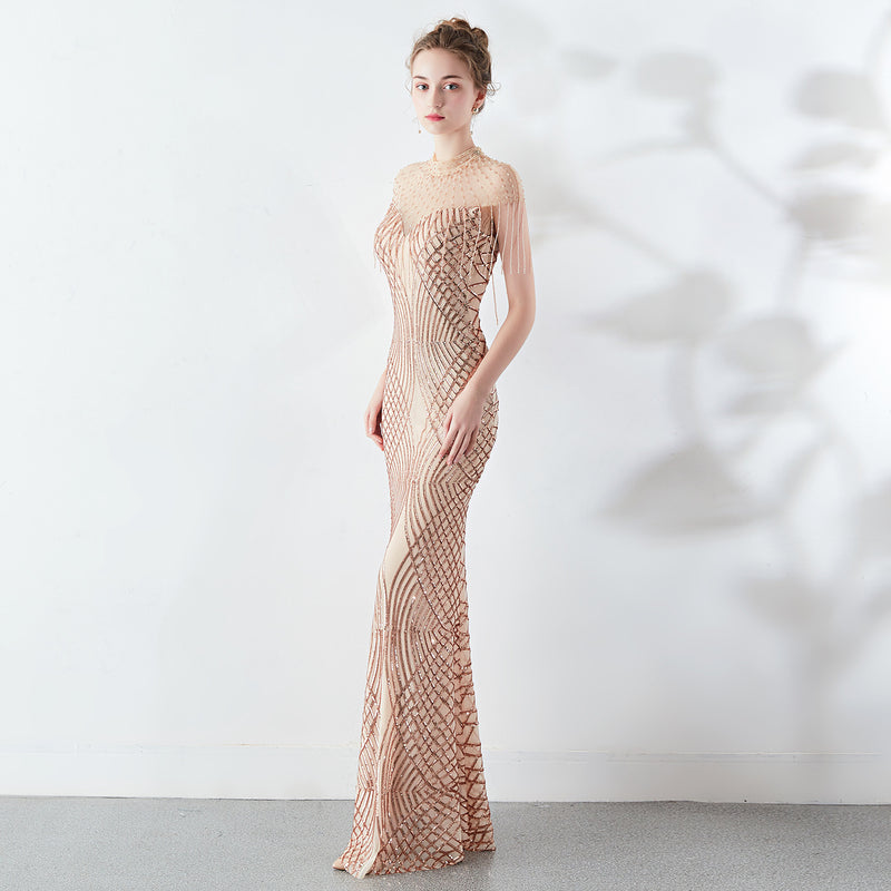 Burgundy Dress Formal Spring Fishtail Banquet Dress Dress for Women