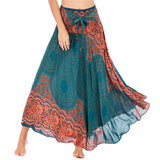 Gypsy Girl Outfits Skirt Beach Vacation Dress Two-Way Large Swing Skirt