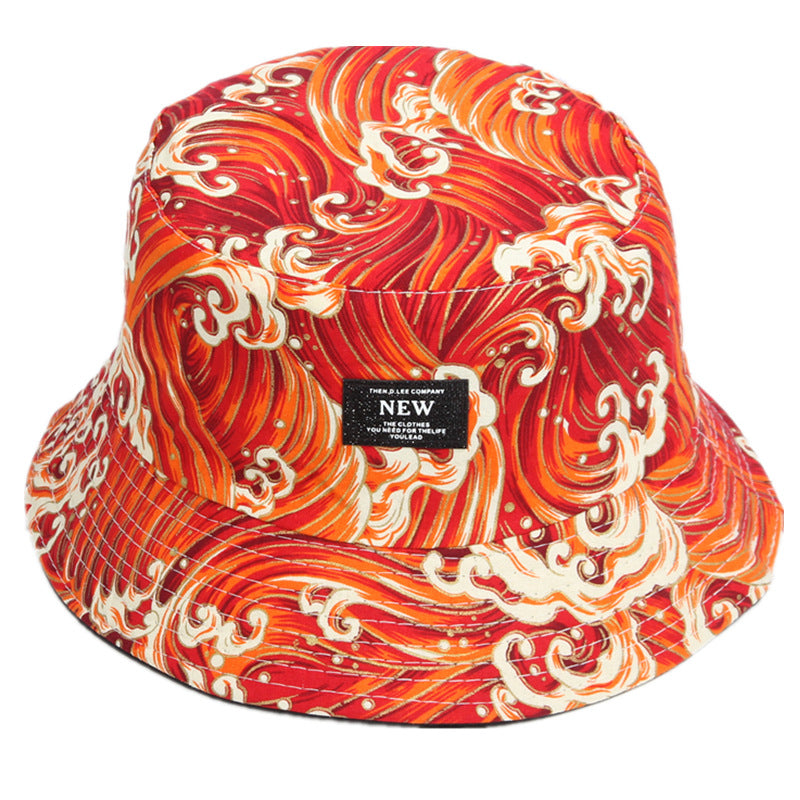 Bucket Hat Fishing Cap Cotton Print Fisherman Hat Spring and Summer Men's Hat