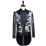 Men Prom Outfits Reversible Sequined Dovetail