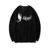 Vlone Sweatshirt Spring And Autumn Plus Size Retro Sports Long Sleeve Tshirt Top