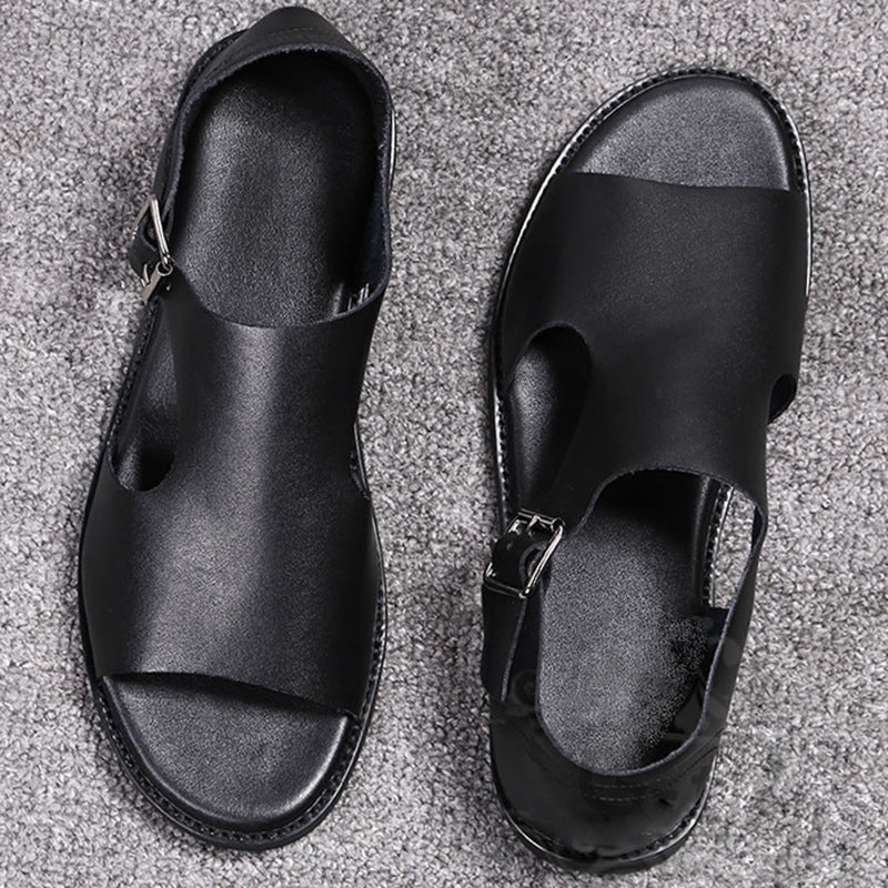 Men's Flip Flops Men Slides Comfort Slides Sandal Men's Summer Fashion Leather Slippers