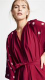 Beth Dutton Bohemian Dress Winter Autumn Midi Dresses Red Sundress Dress