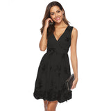 Gypsy Style Dresses Sexy V-neck Sleeveless Swing Sequined Gown