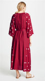 Beth Dutton Bohemian Dress Winter Autumn Midi Dresses Red Sundress Dress