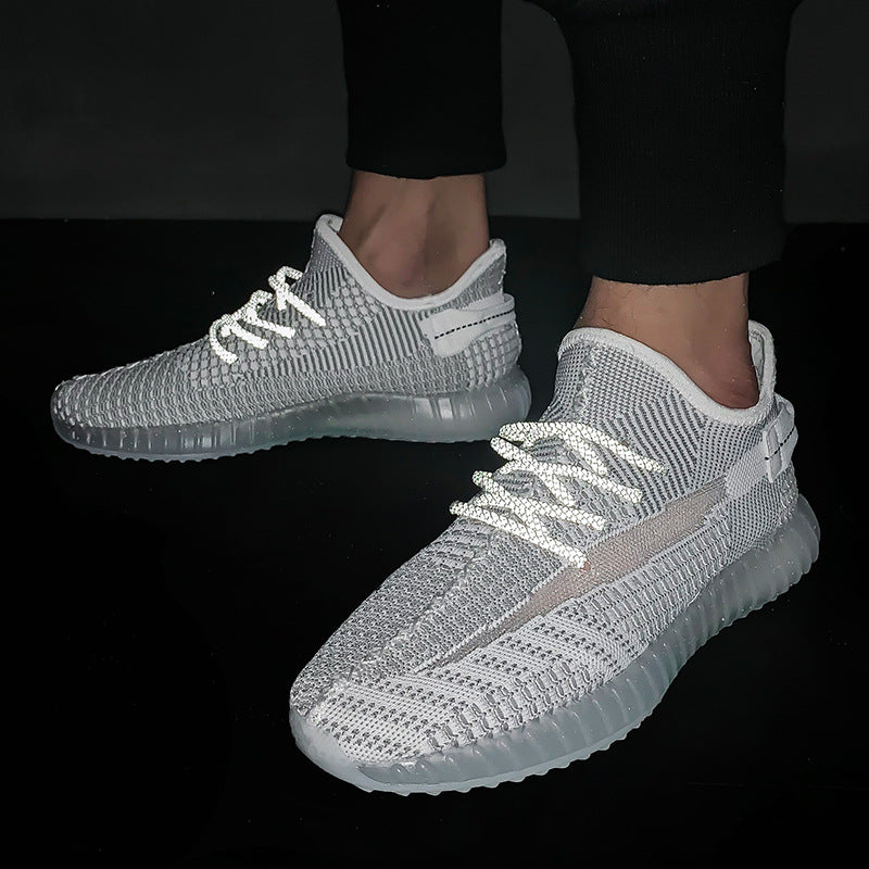 designer Sneaker Shoes Transparent Bottom Casual Running Shoes Breathable Comfortable Mesh Sports Men's Shoes