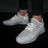 designer Sneaker Shoes Transparent Bottom Casual Running Shoes Breathable Comfortable Mesh Sports Men's Shoes