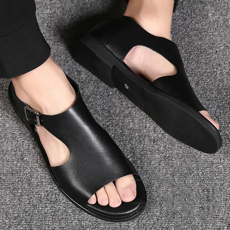 Men's Flip Flops Men Slides Comfort Slides Sandal Men's Summer Fashion Leather Slippers