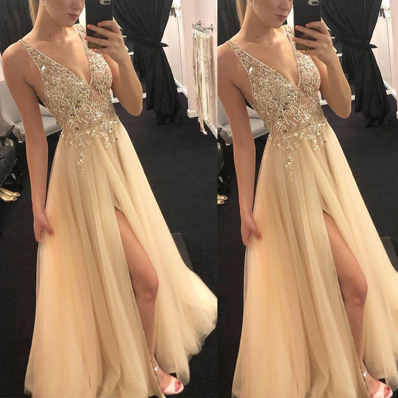 Lady Gaga Dress Sleeveless Gold Dress