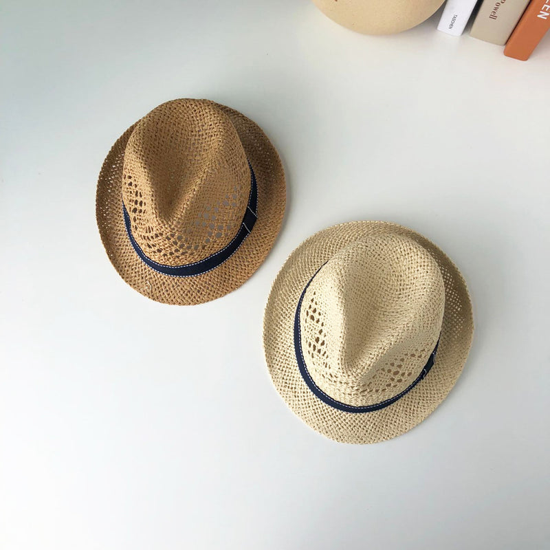 Straw Hat Children's Hollow Breathable Straw Hat Bucket Hat