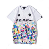 Bape Bearbrick T Shirt Gradient Camouflage Sports Breathable T-Shirt Casual Men