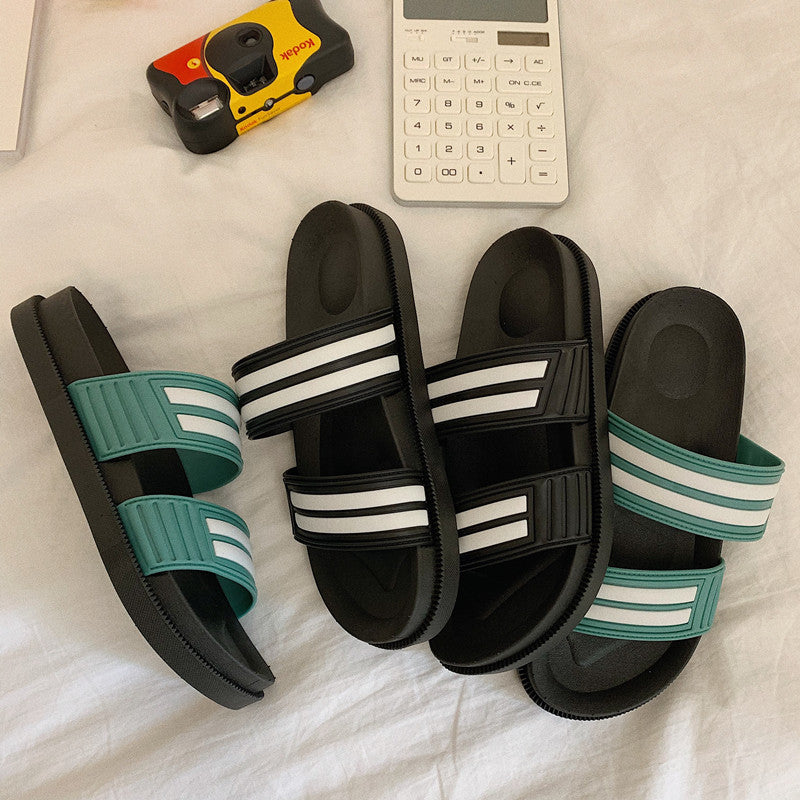 Men's Flip Flops Men Slides Comfort Slides Sandal Summer Fashion Striped Outerwear Beach Sandals for Women