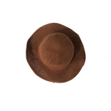 Straw Hat Spring and Summer Thin Solid Color Fisherman Hat for Women