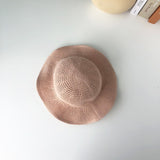 Straw Hat Spring and Summer Thin Solid Color Fisherman Hat for Women