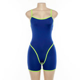 Jumpsuits Spring New Women's Sexy Backless Yoga Fitness One-Piece Shorts