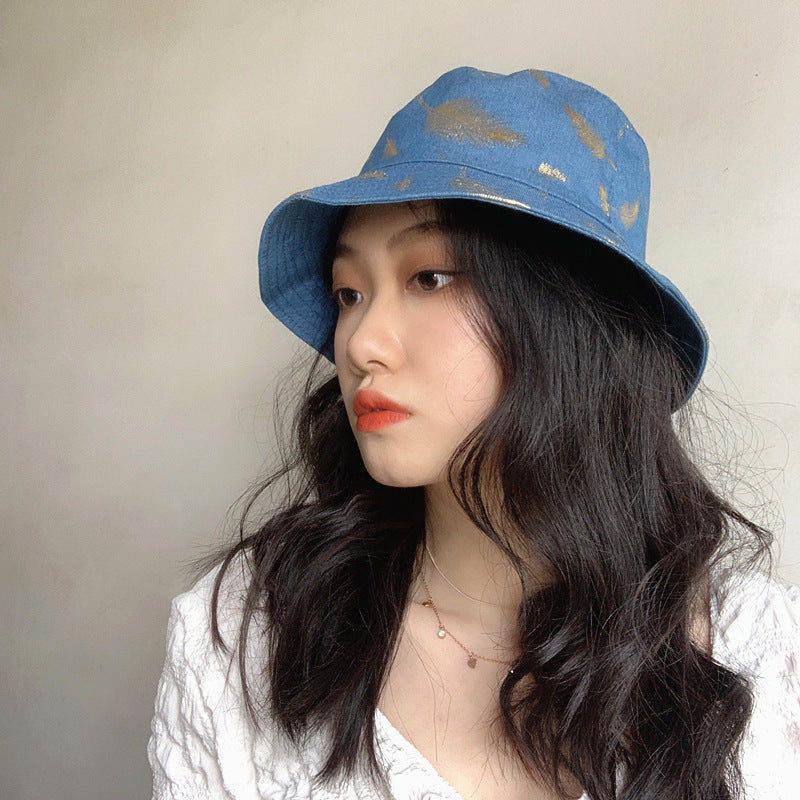 Bucket Hat Fishing Cap Cotton Print Fisherman Hat Fashion Printing Summer Cotton Casual