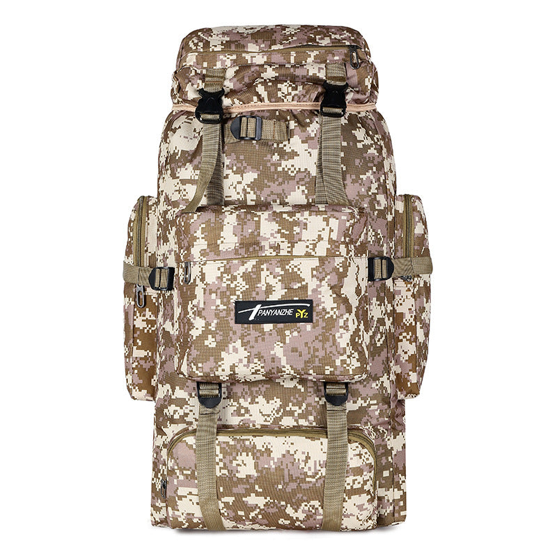 Hiking Backpacks 70L Large Capacity Hiking Backpack Camouflage Double-Shoulder Backpack
