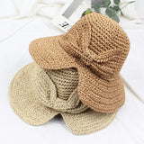Summer Hats Straw Hat Female Spring and Summer Solid Color Vacation Beach Sun Hat