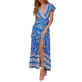 Gypsy Style Dresses Bohemian Print Lace-up Sexy Dress