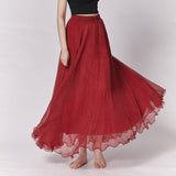 MIDI Mauve Skirt Solid Color Large Swing Dress