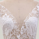 Women Lace Wedding Dress European and American Foreign Trade New Wedding Dress Amazon Wish Sexy Lace Split Evening Dress Wholesale