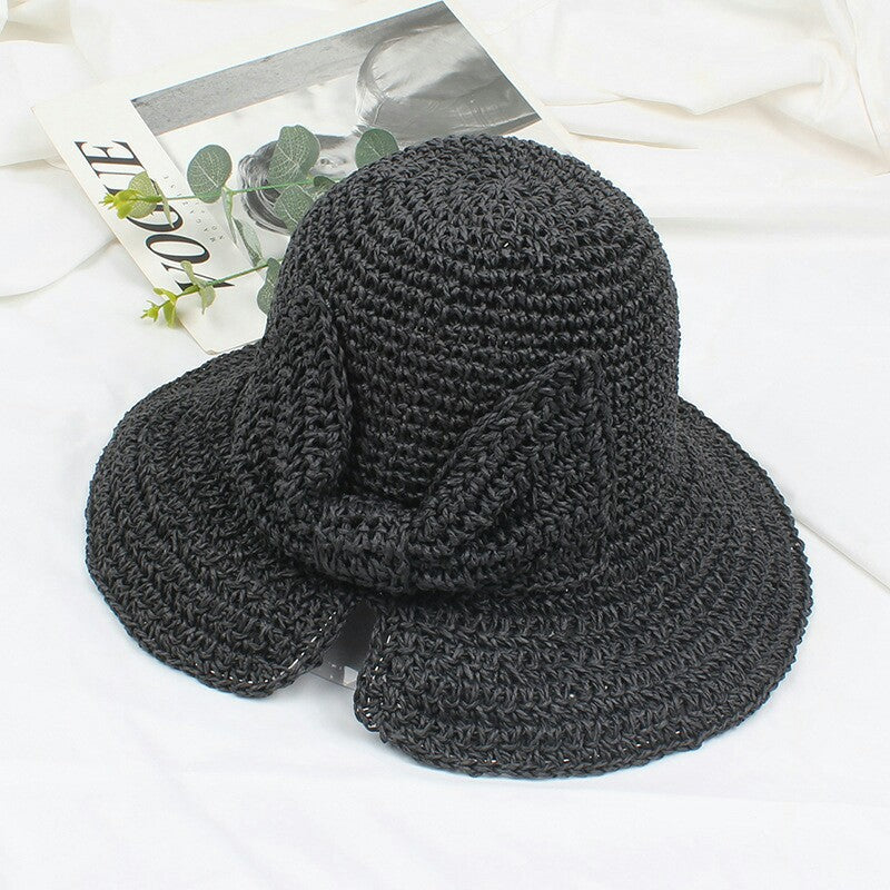 Summer Hats Straw Hat Female Spring and Summer Solid Color Vacation Beach Sun Hat