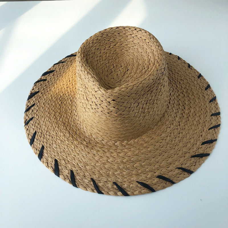 Straw Hat Straw Hat Women's Breathable Foldable Wide Brim