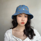Bucket Hat Fishing Cap Cotton Print Fisherman Hat Fashion Printing Summer Cotton Casual
