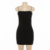 Music Festivals Rave Outfits Dress Summer Women's Solid Color Slim Fit