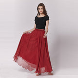 MIDI Mauve Skirt Solid Color Large Swing Dress