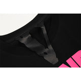 Vlone T Shirt Summer Pink Large V Printed Short Sleeve Loose Casual Men And Women